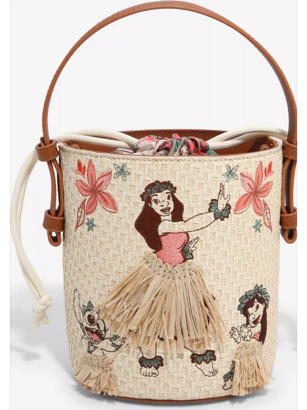 Loungefly Raffia Hula Bucket Bag - Picture 4 of 4